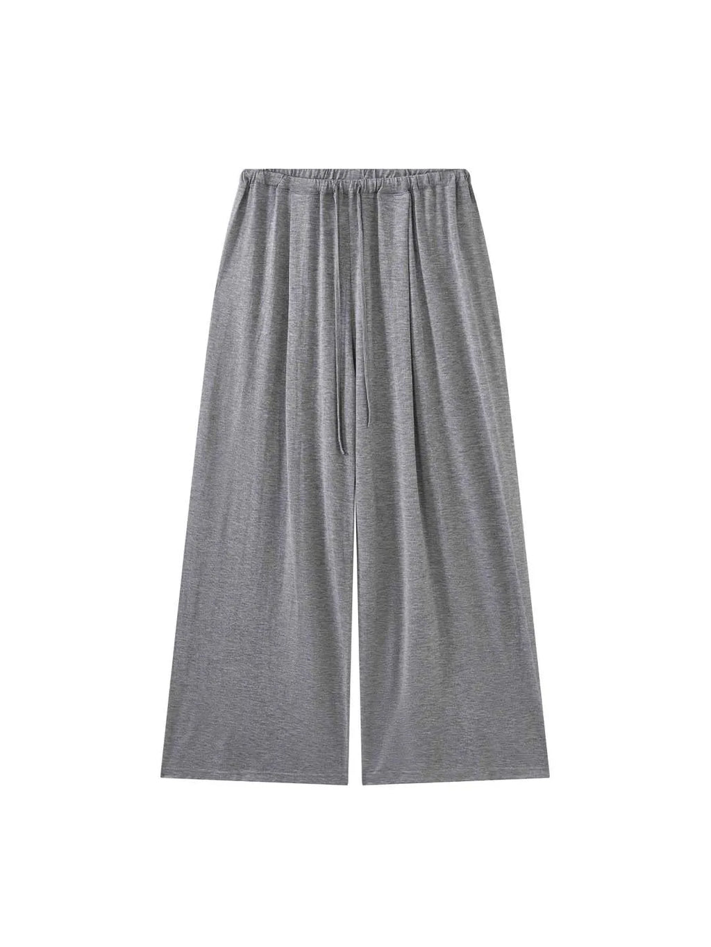 2026 Wool Blending Material Women Casual High Waist Lace-Up Waist Long Pants Fashion Wide Leg Pants Women Clothes Trousers