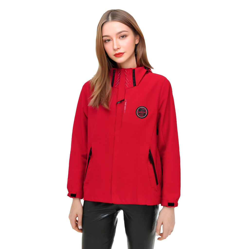Women Interchange Jacket Spring Outdoor Mountaineering On Foot Jacket Couple Fashion Splicing Color Thin Zipper Coat Male