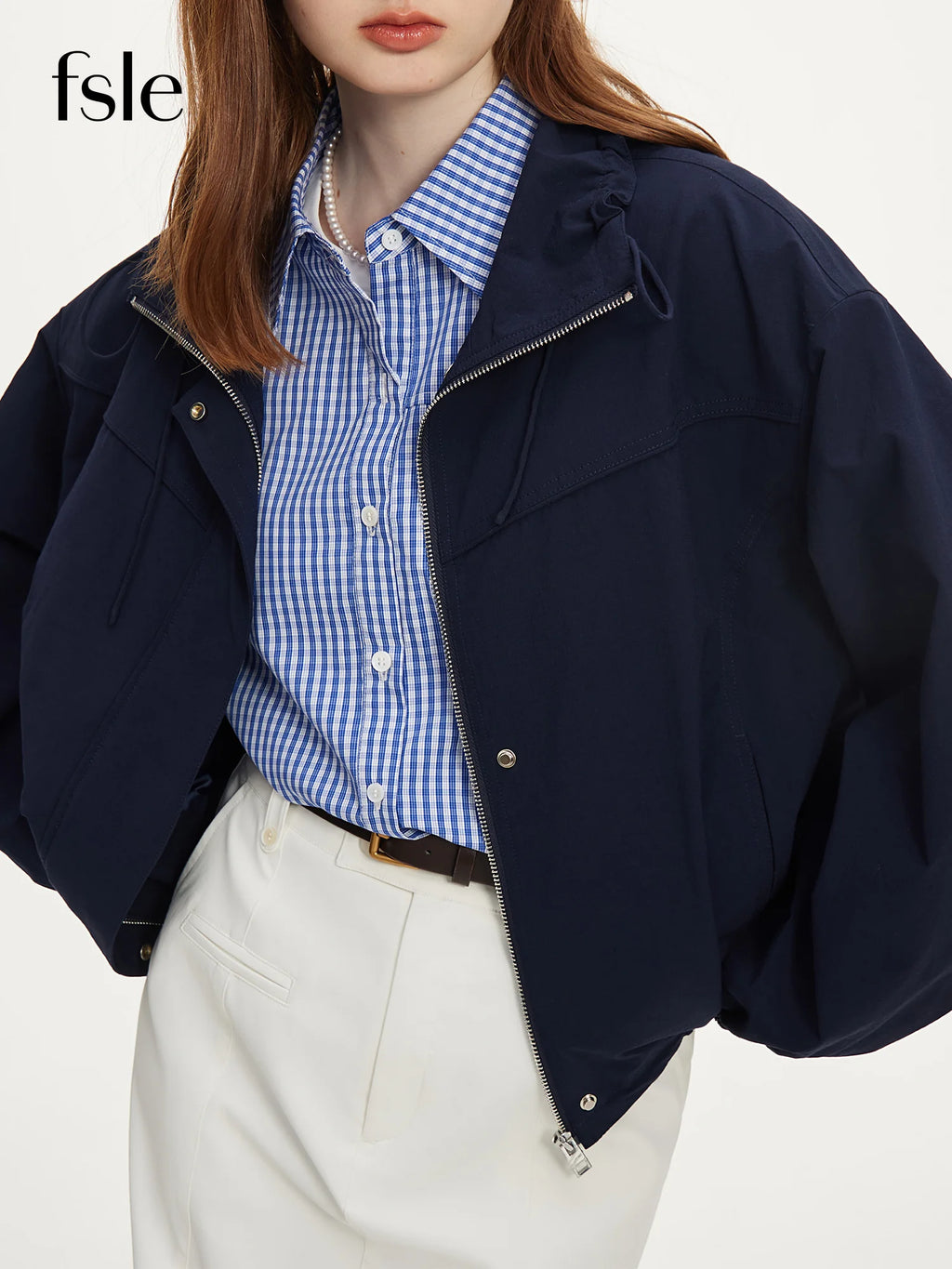 FSLE Autumn Outdoor Chic Jacket For Women Cleanfit 2024 Fall New All-Match Female Fashion Casual Coat 24FS13075